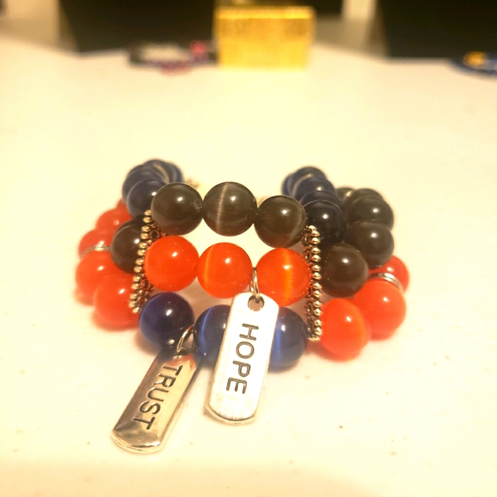 3 strand charm bracelets